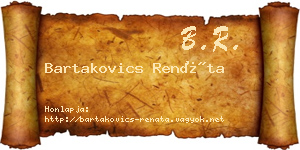 Bartakovics Renáta névjegykártya