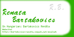 renata bartakovics business card